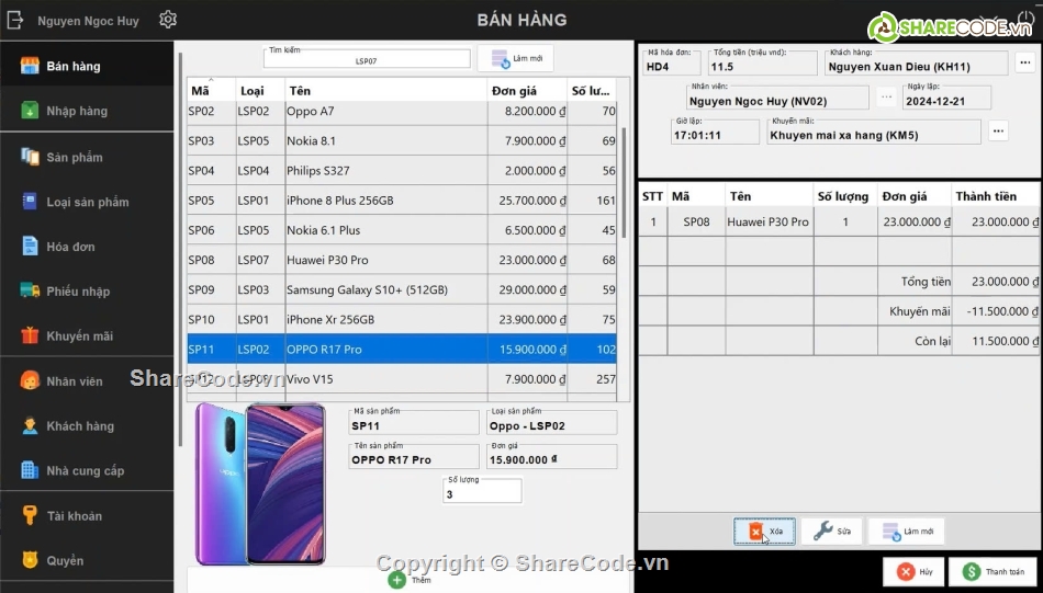 Share code,Đồ án,OOP,Đồ án Java,bán điện thoại di động,báo cáo